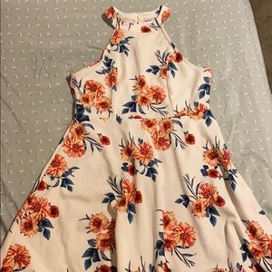 high neck skater dress